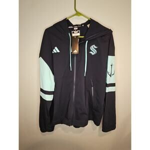 Adidas Seattle Kraken Lightweight Hooded Jacket Men's Size Medium NWT Full Zip